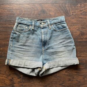 BDG Mid Wash High Rise Mom Shorts